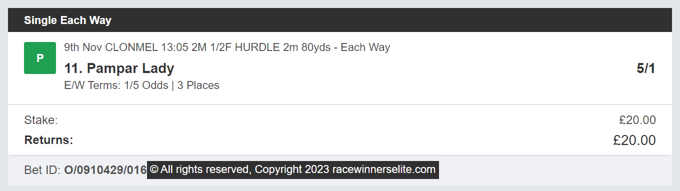 Race Winners Elite - Winner 2 - 2023-11-09