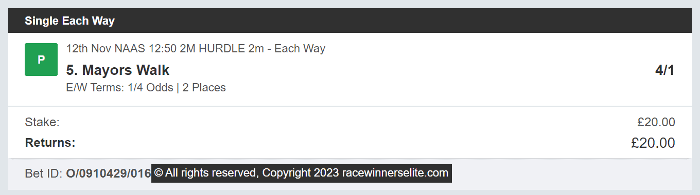 Race Winners Elite - Winner 2 - 2023-11-12